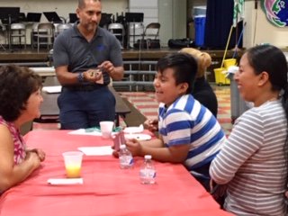 GoodwinGator's tweet photo. Pancakes with Parents an opportunity for great conversation with teachers and staff while eating some tasty pancakes made by Goodwin Staff. https://t.co/VFSBI5Caza