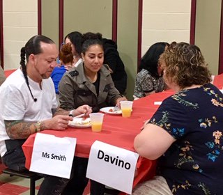 GoodwinGator's tweet photo. Pancakes with Parents an opportunity for great conversation with teachers and staff while eating some tasty pancakes made by Goodwin Staff. https://t.co/VFSBI5Caza