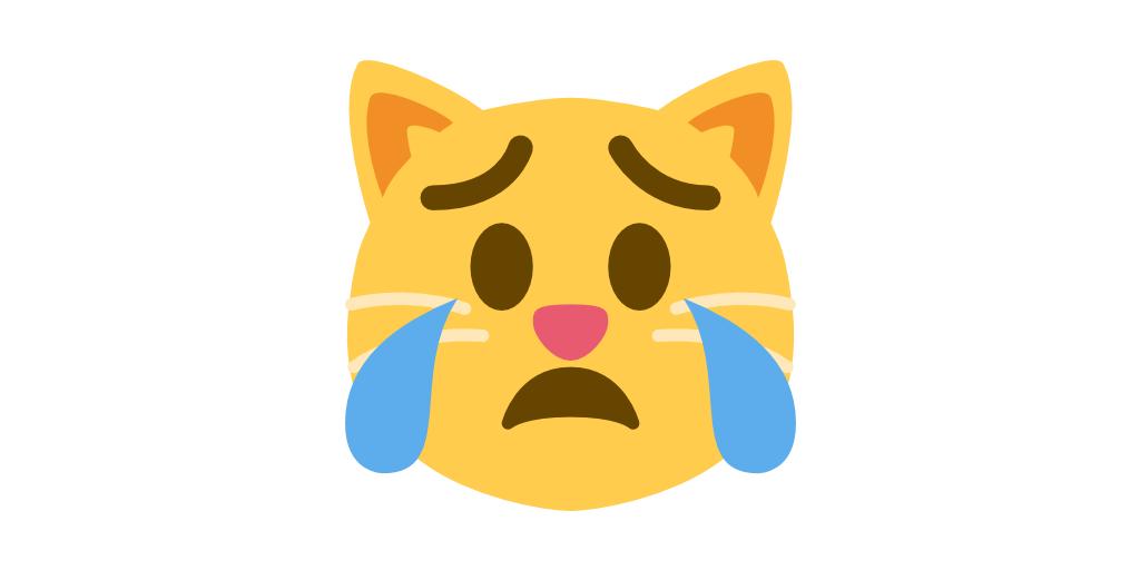 😥 sad-relieved + 😹 laughing-cat =