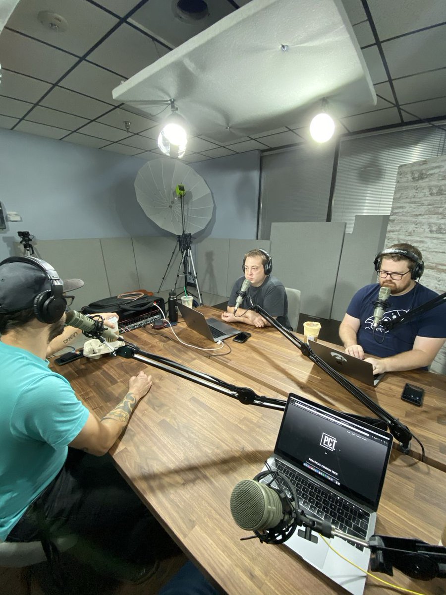pctpod's tweet image. In the studio recording episode 2! Be on the look out for some new content coming soon!