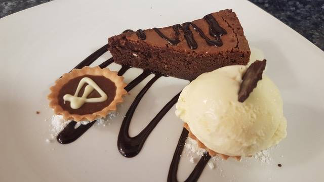 The weekend is all about a bit of indulgence. Angie, our Patisserie Chef will be conjuring up some delicious pudds for you to enjoy. This chocolate heaven included home-made ice-cream and chocolate sauce. Make a booking with the team on 01224 722483.