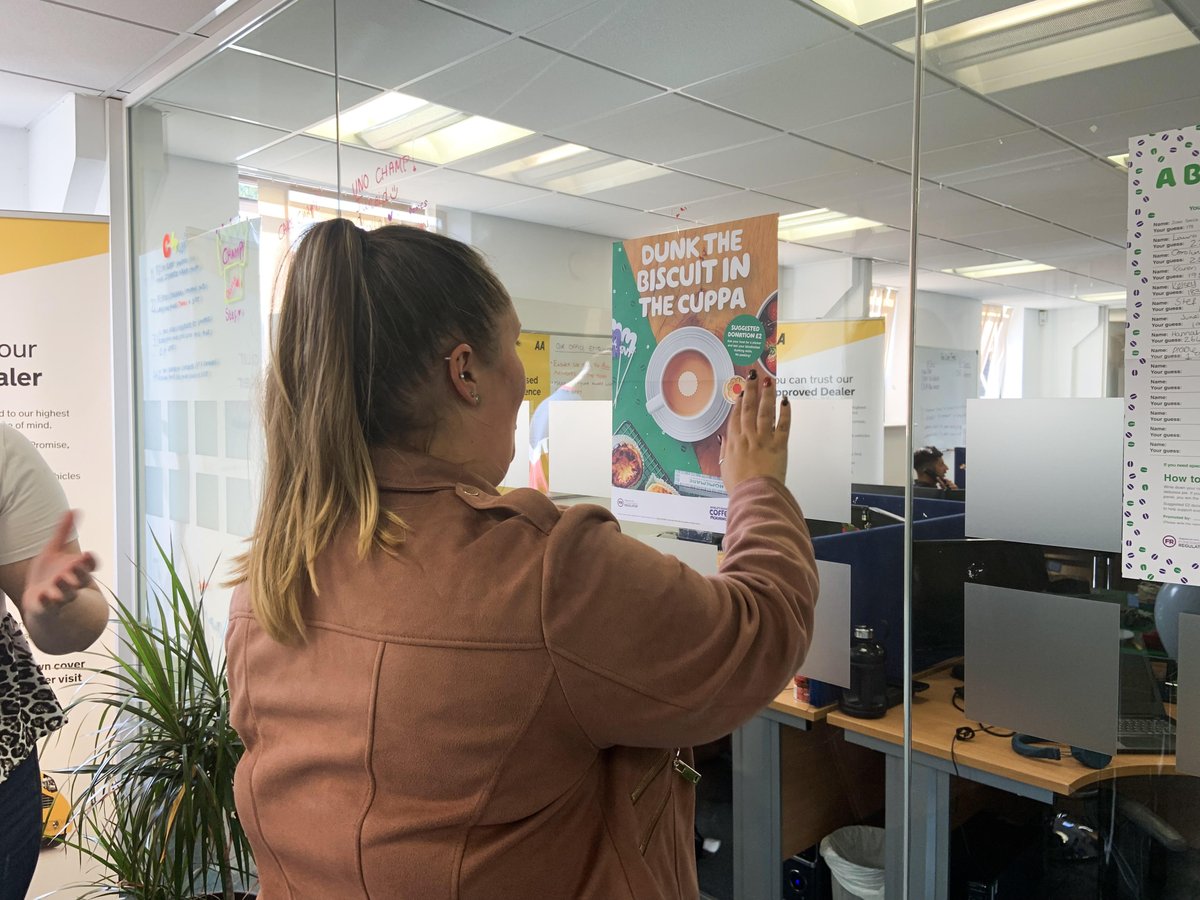 TheAACars's tweet photo. We love doing our bit to support charities at The #AACars.
This morning our team got together to support @macmillancancer taking part in the national @macmillancoffee with lots of 🍰 & games while raising money for a great cause.
#MacMillanCancerResearch #MacMillanCoffeeMorning https://t.co/4uf2whzfHn