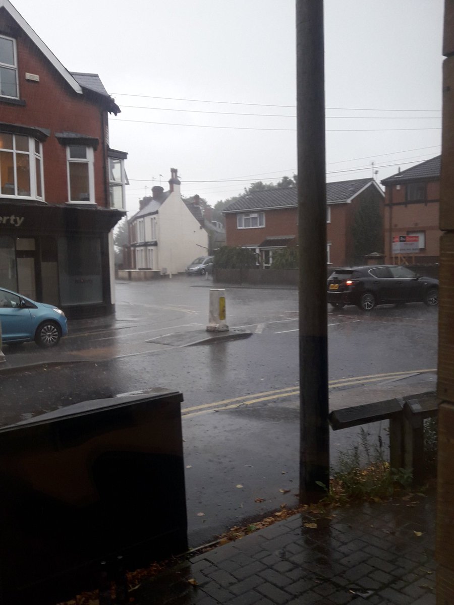 CraigCooperNFRS's tweet photo. Sat here in the office at #CarltonFS finishing up for the week and I look out the window and see heavy rain fall ๐งโ please stay safe this weekend when using the road ๐๐๐ต๐ฒ whatever form of transport you chose to use. #CreatingSaferCommunities https://t.co/pjC6GeLgqx