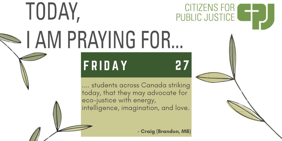 publicjustice's tweet photo. Today we are praying for students across Canada and around the world who are striking for climate justice. #pray4creation #climatestrikecanada #climatestrike https://t.co/AJxM8p5mUw