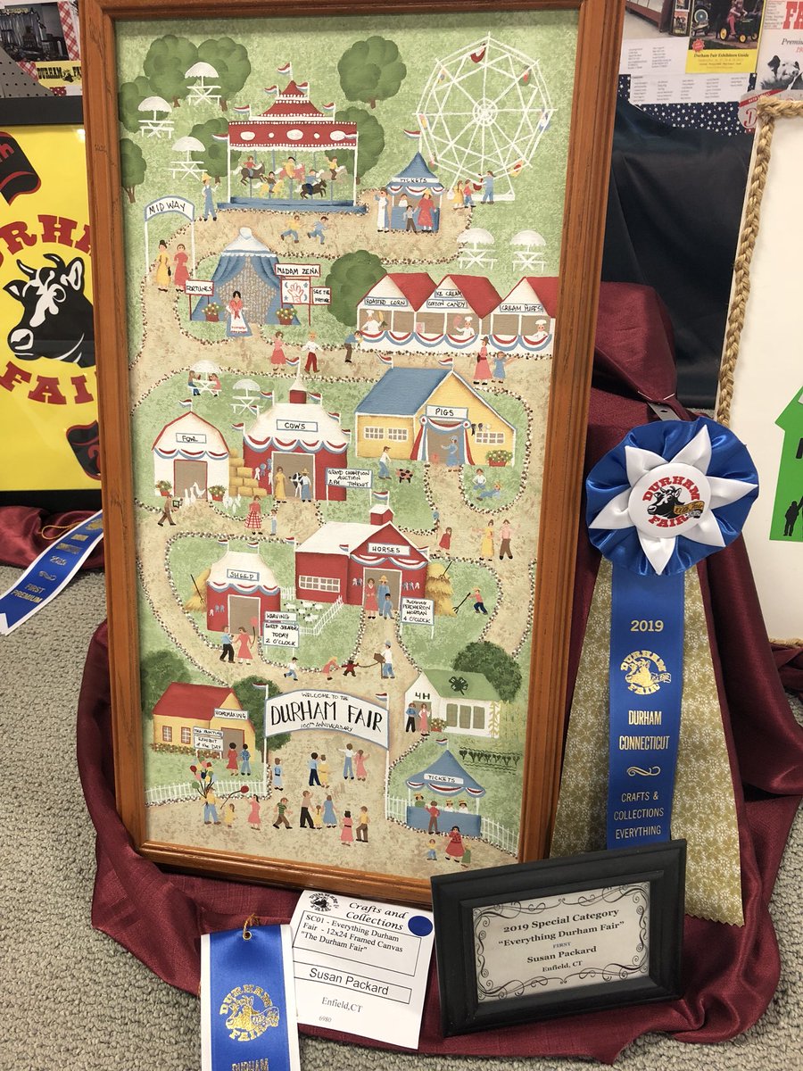#DurhamFair is open from 9am-10pm today!

Stop down to see our <a href="/DF_CraftsAndCo/">DurhamFairCrafts&Co</a> exhibits and our special category items celebrating the 100th anniversary with “Everything Durham Fair”!!