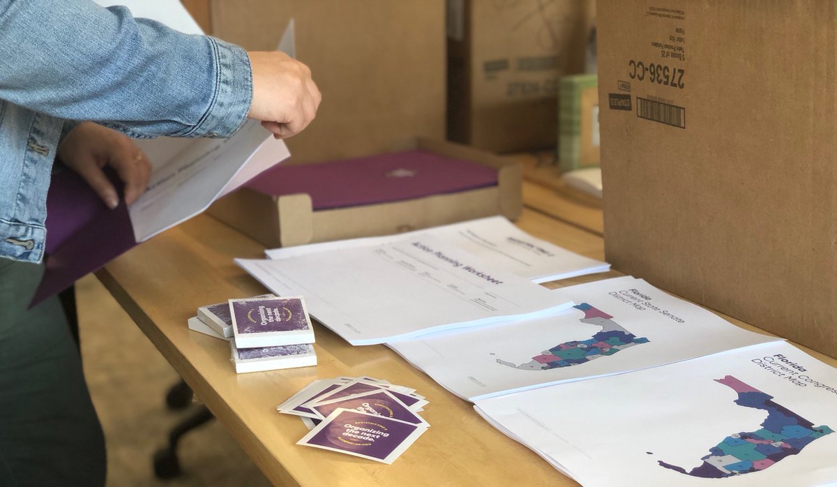 redistrictact's tweet photo. We are putting the ✨finishing touches on the Redistricting U packets📂📎today as we begin our first events in New Hampshire &amp; Florida this weekend! 

We are excited! We have more trainings in communities across the country. ✊🏻✊🏼✊🏽✊🏾✊🏿

Find one near you⬇️
https://t.co/BITz1EM9BV https://t.co/3cjOKXO6wx