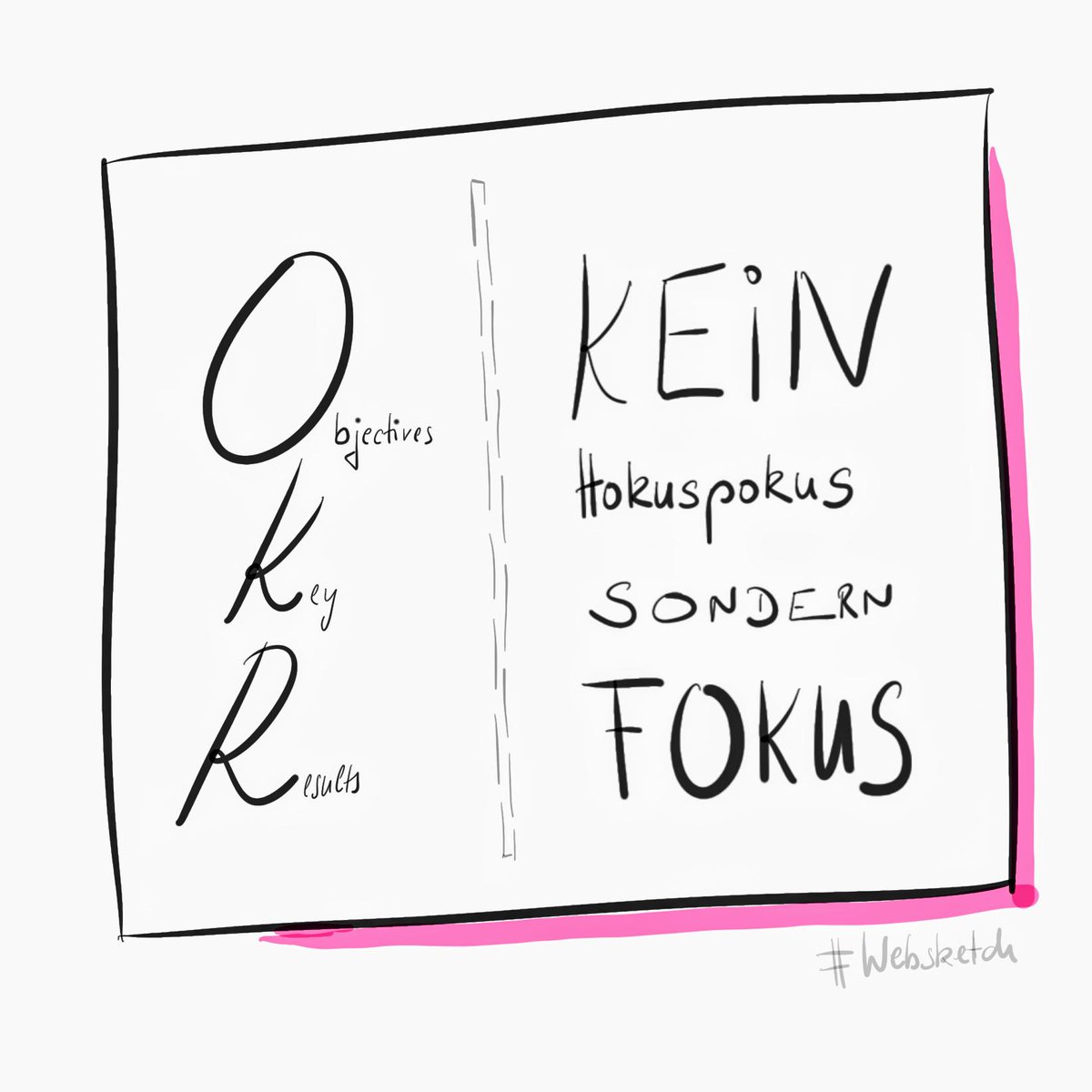 winfried_ebner's tweet photo. Mein #FF geht heute an Kollegen @bjoernmu mit dem Zitat der Woche:
» #OKR - kein Hokuspokus, sondern Fokus «
#Telekomwall #WEbSketch https://t.co/9bDwsR0Im6