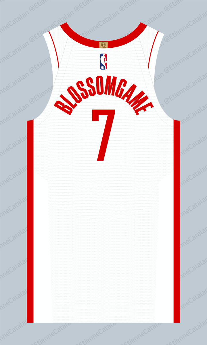 EtienneCatalan's tweet photo. Jaron Blossomgame (@JaronBgame) will wear No. 7 for the #Rockets. #NBA @UniWatch https://t.co/AyI0ZDozPA