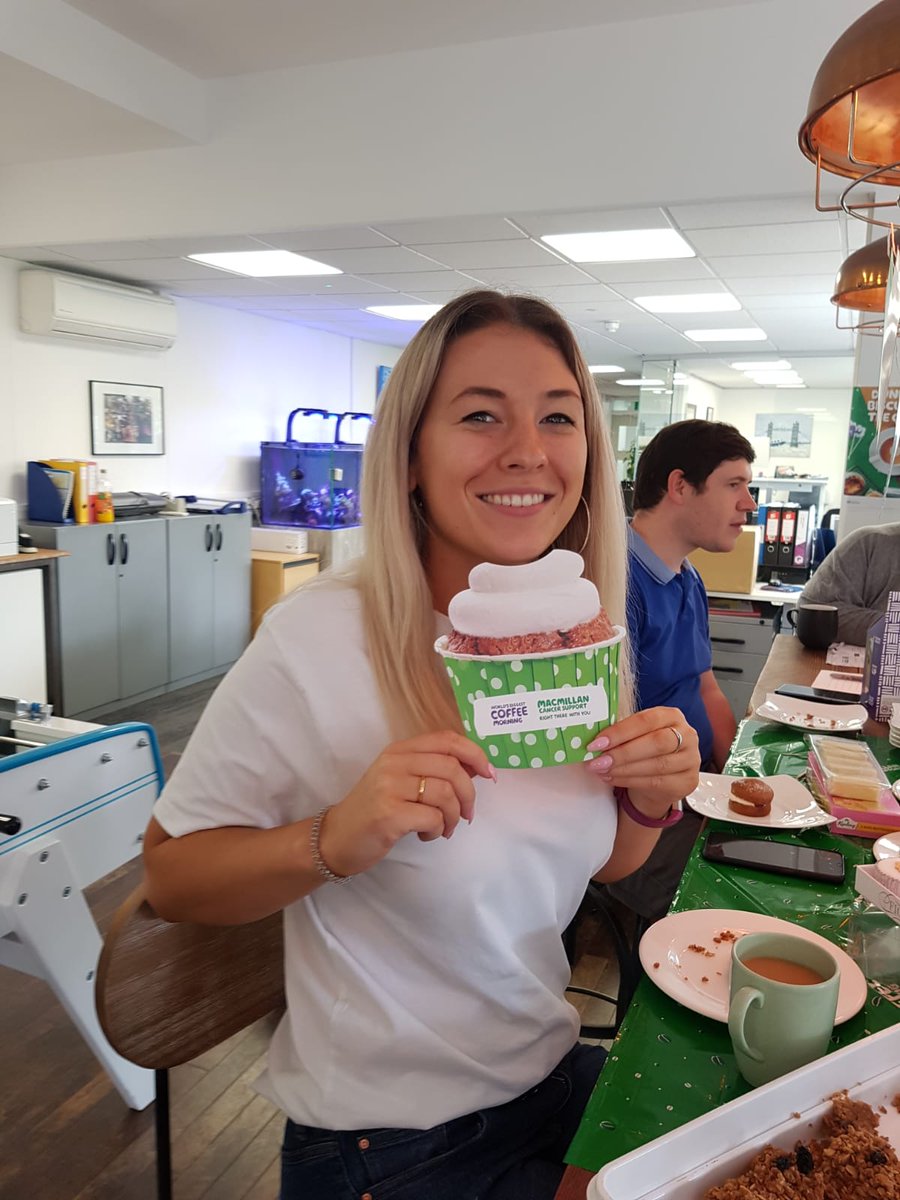 We invited our neighbours from @nk_homes to join us for our #macmillancoffeemorning today to raise money for @macmillancancer. Special congratulations to Ela, who won #GuessHowMaySweetsintheJar - we're not jealous... honest! #Coffee #Cake #LetsBrewThisAgain
