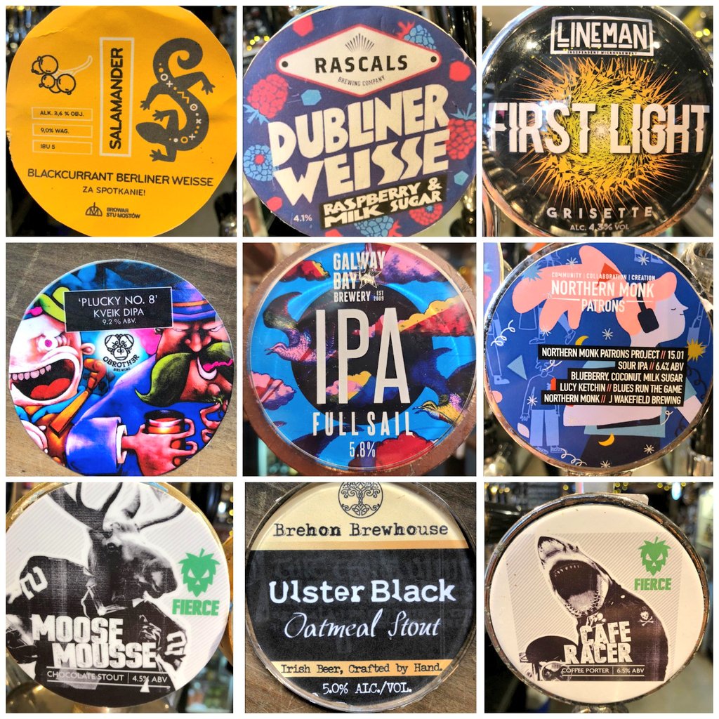 blacksheepdub's tweet photo. Happy Friday y'all!
Fresh pours from:
@BrowarStuMostow
@RascalsBrewing
@LINEMANbeer
@OBrotherBrewing
@NMBCo
@brehonblonde
@fiercebeer
@stonebarrelbrew
@galwaybeer
#dublinone #craftbeer #beoir #bier #beer #irishCraft #tastypints #instabeer #beer #øl #öl #craftnotcrap https://t.co/ckEBj2A19z