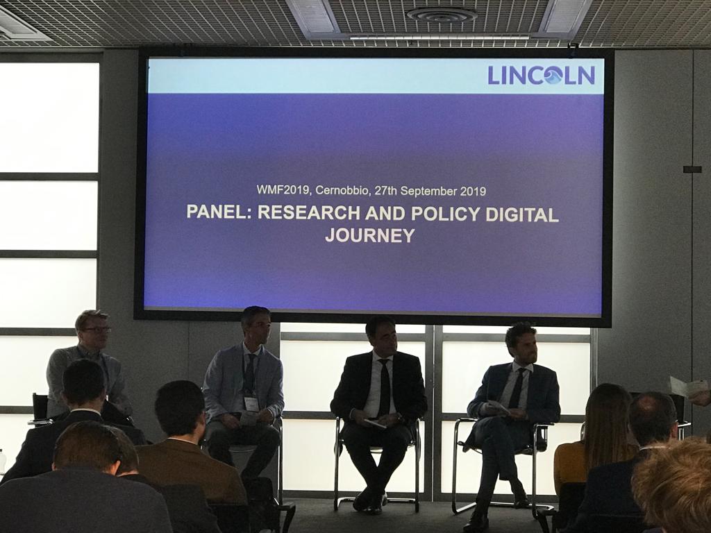 The panel "Research and policy digital journey" with Henk Gritter, Alessandro Iafrati, Alessandro Pescetto, Carl C. Røstad. #WMF2019 #H2020 #shipbuilding