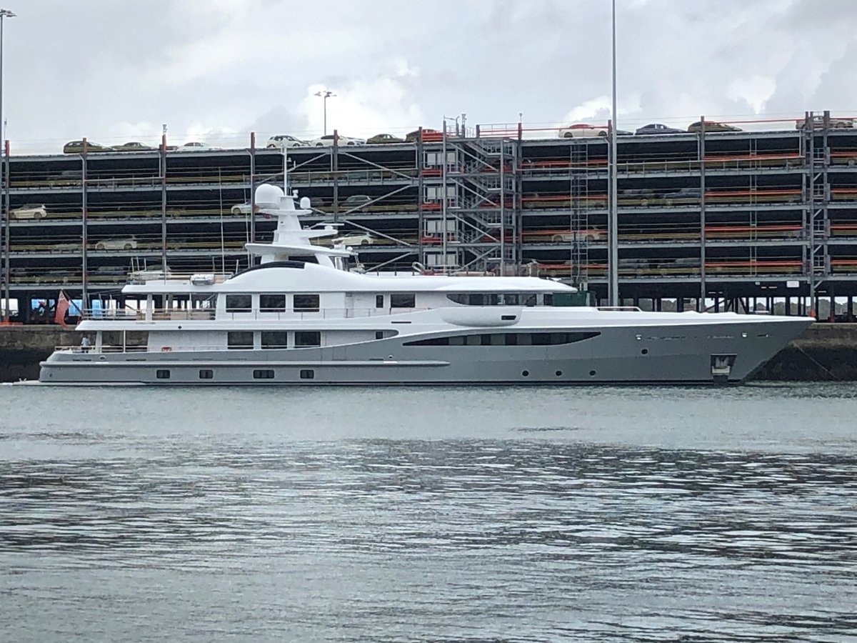 Today's visitors with pit stop on route to the Mediterranean #Superyacht #Southampton 
#Berth
#VVIP