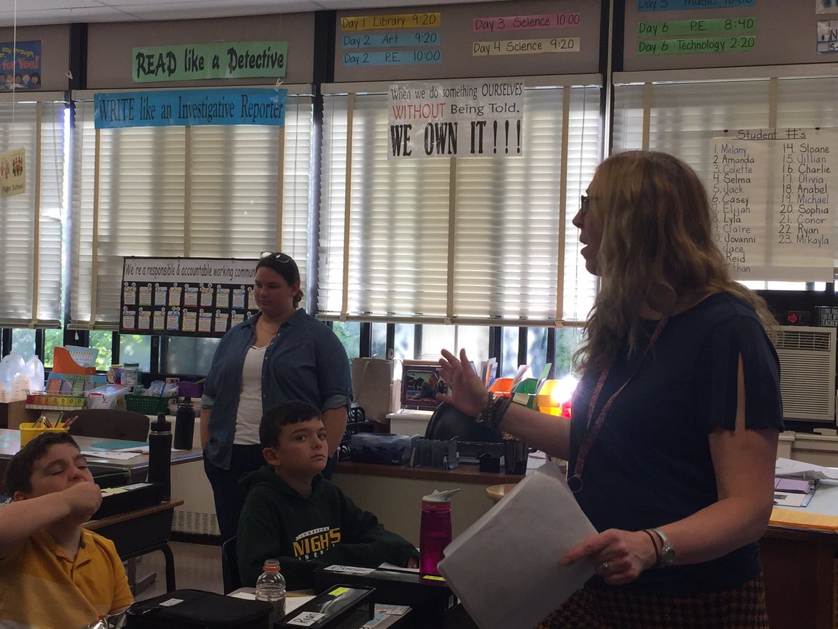 #GiveAHootFor...Ms. Ceglie teaching Marion Street 5th graders about the properties of plastic encouraging all to recycle and reuse.