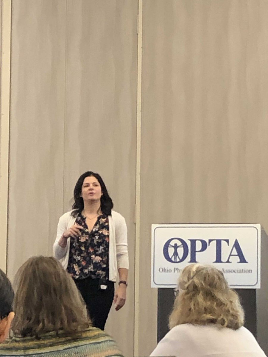CSU_DPT's tweet image. Dr. Megan Iammarino from the @CSU_DPT Class of 2016 presents an  approach in using the MOVEment system in children with spinal muscle atrophy #OPTimize2019