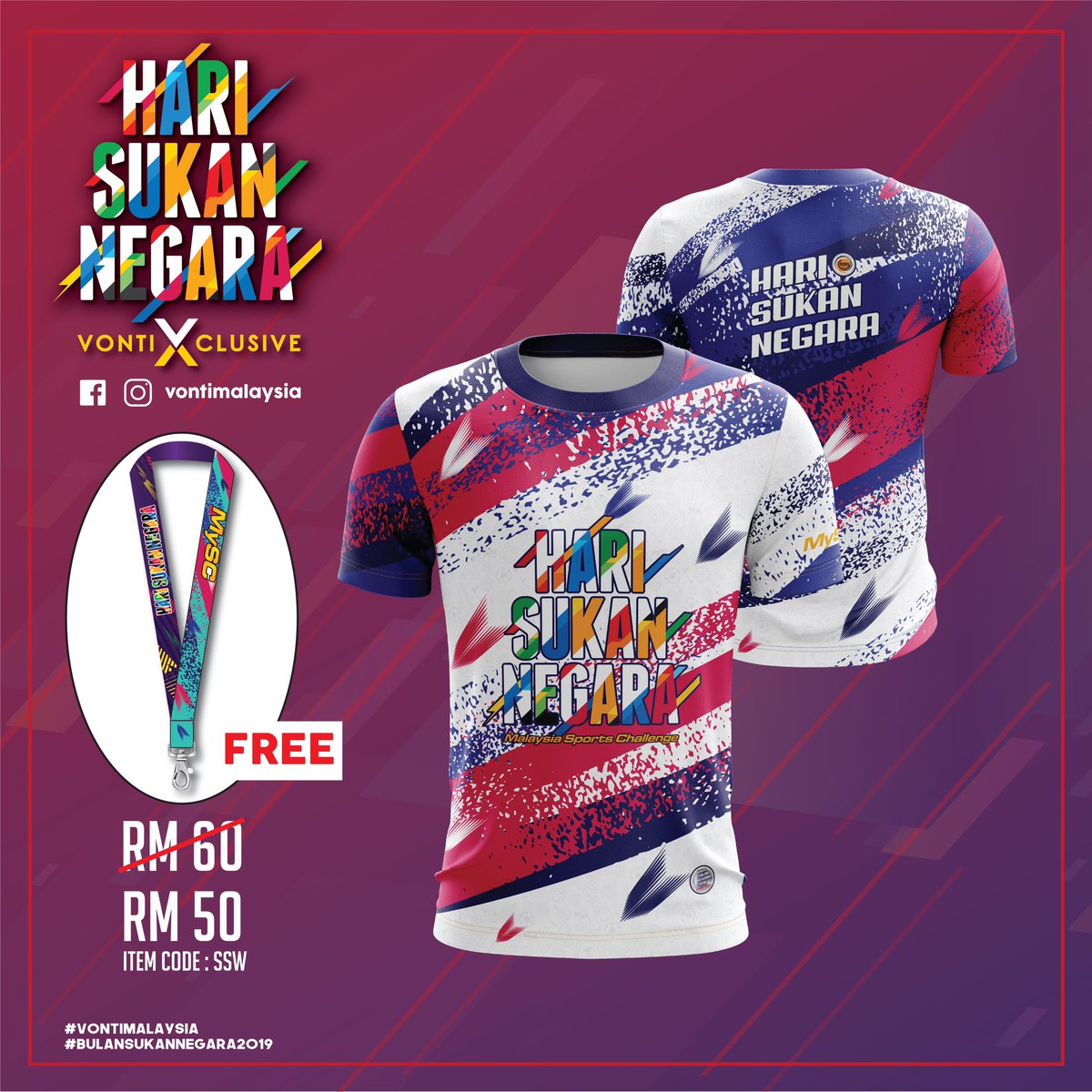 Promo price until this Sunday! (29/9/19) Lepas tu price akan go back to NP (slashed price bawah gambar lanyard tu)💸💸💸 So don’t miss this chance gais! #BulanSukanNegara #YouthPower #SportsChallenge #MYSC #MYSC2019 🇲🇾

To order : wasap.my/601127818292/N…