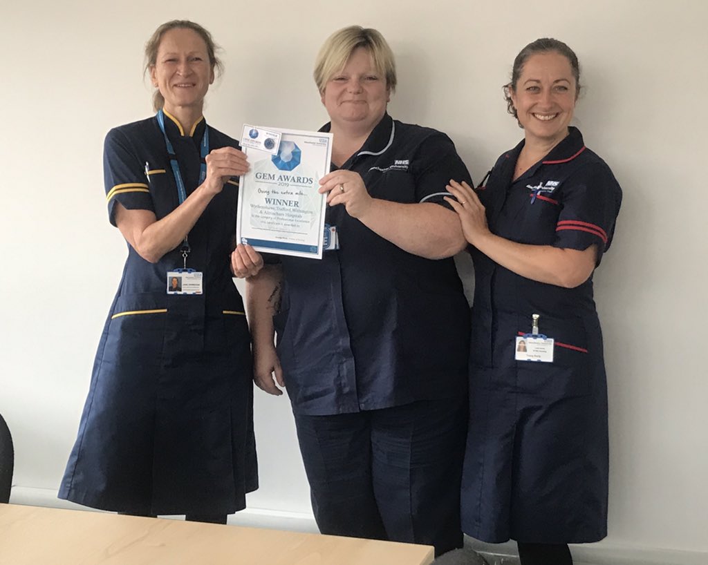 TntTracy73's tweet photo. Congratulations to 3 of our WTWA GEM Award winners- very well deserved! @himynameisjaneg @FrameNicky @BeckieHughes8 @MFTnhs @WythenshaweHosp @AmandaWoodMFT @Pjoynson78 @vikster1980 @KevinHu81131935 https://t.co/jlQ5EciZNg