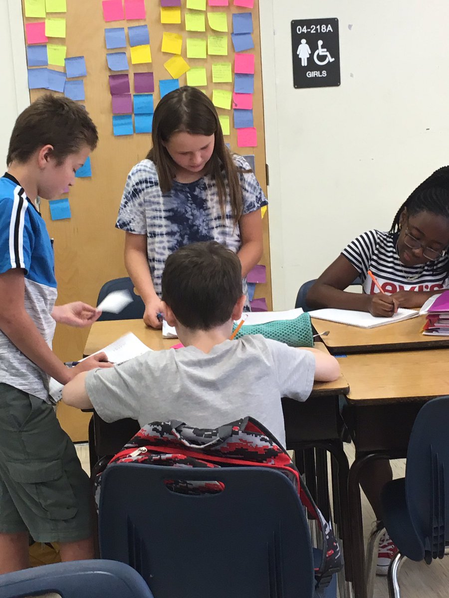 mrssadeclay's tweet photo. “Each one, teach one.” As we figure out how to solve the question, at turn and help the next person up. #allmeansall #LMSistheBest https://t.co/WbKmd3jCBK