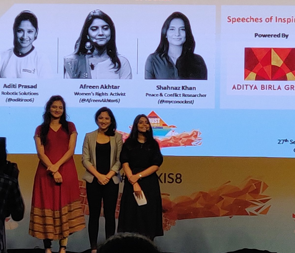 ‘Inspiration' - these three truly defined it! @myconoclast <a href="/aditirao6/">Aditi Prasad</a> <a href="/AfreenAkhtar6/">Afreen Akhtar</a> salute to your extraordinary courage !!

#PRAXIS8 #FuzionPR #RegionalPR #FuzionBooklet #GoRegional