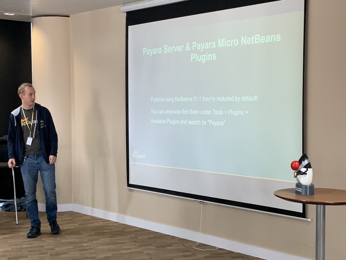 cbm64's tweet photo. Andrew from @Payara_Fish at #NetBeansDayUK2019 https://t.co/wFqJx6ua2T