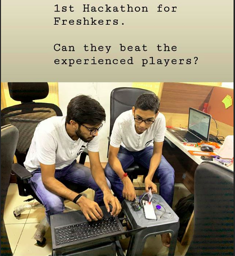 fappupatel's tweet photo. First Hackathon for Freshkers...... He can beat experienced players.

#hackathonInRapidops #hackathon #hackathon2019 #hackAhmedabad #letshack #hackit #hackday #rapidops
#405_found

#Freshers2019 
@vipulsarvaiya https://t.co/JlH0tyPS6F