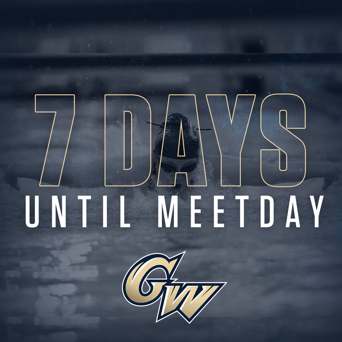 GWSwimDive's tweet photo. 1️⃣ week to go! Jackie Torrez won A-10 🥇 in the 200 fly and set a conference record by finishing her prelim swim in 1:58.37. #RaiseHigh https://t.co/KSZ7JBAMlc