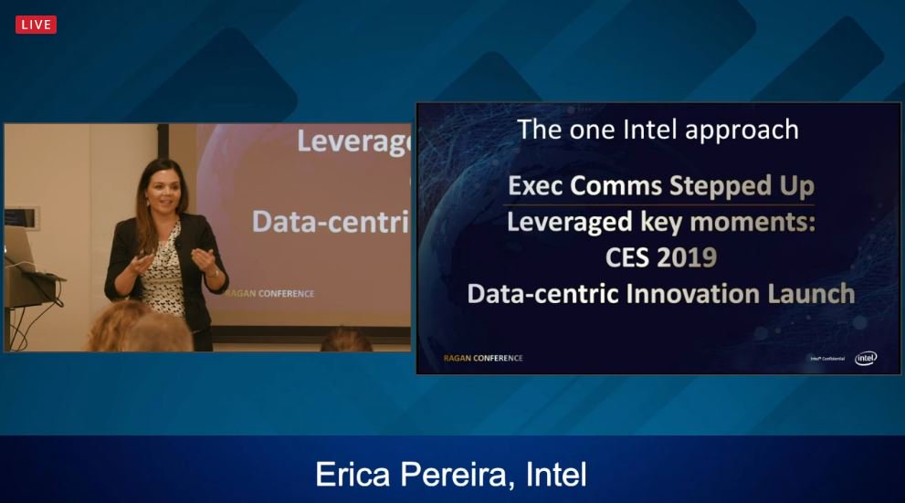 Erica Pereira <a href="/intel/">Intel</a> says exec comms is well positioned to step up during times of change because of "where we sit" -- understanding strategy and guiding execution. #RaganExecComms