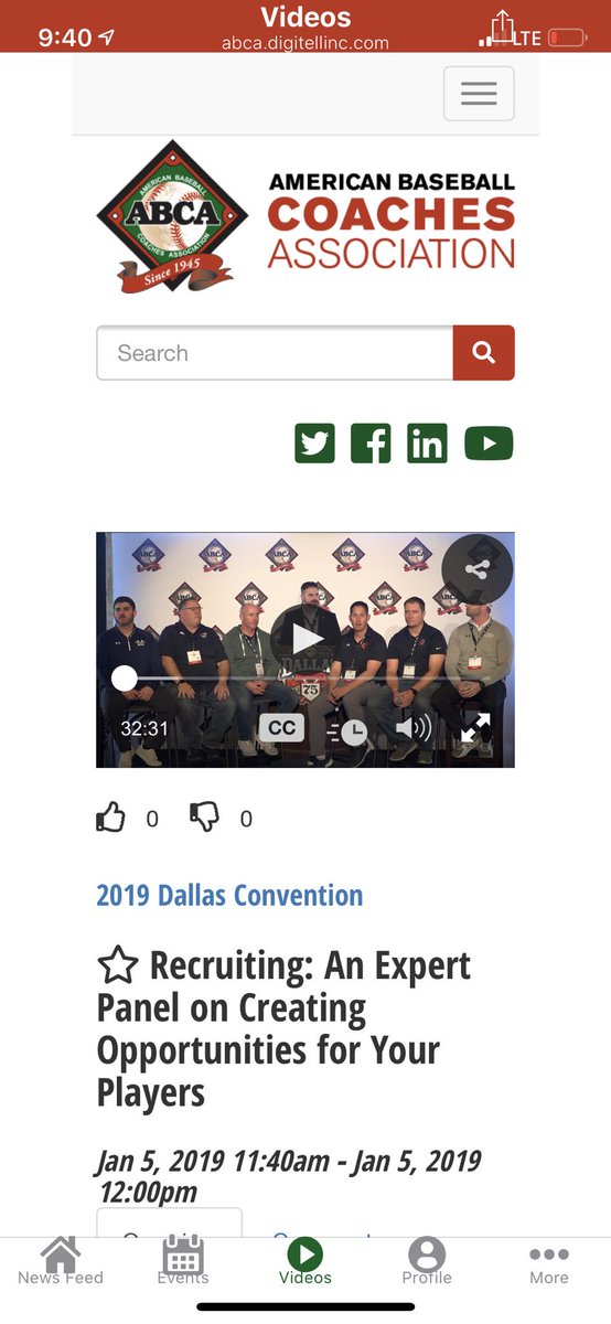 NelsonGord's tweet photo. The new @abca app is awesome!
Pretty cool searching the videos and finding our recruiting panel from #ABCA2019
Looking forward to doing it again this year!
Suggestions on topics you’d like covered? https://t.co/spXaXCfItq