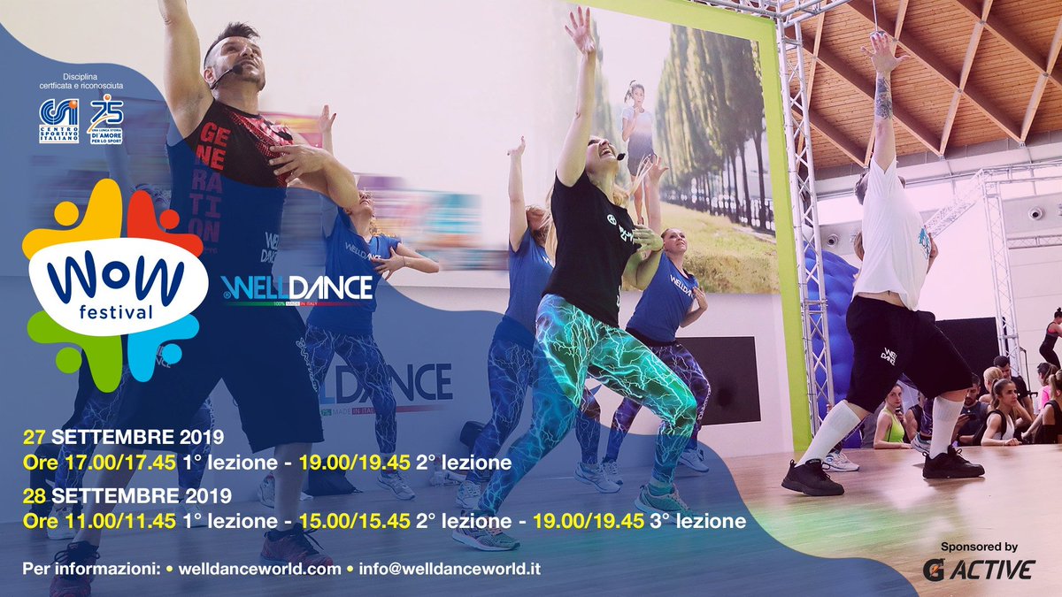 WELLDANCE_ITALY's tweet photo. Non dimenticarti del nostro nuovo evento:
partecipa al WellDance - Wow Festival, la prima edizione della kermesse CSI dedicata alle discipline sportive emergenti. Non mancate!
Centro Sportivo Italiano
#Welldance #WowFestival #FitForLife #dance #fitness #beactive #welldancefamily https://t.co/JhLoGXN01s