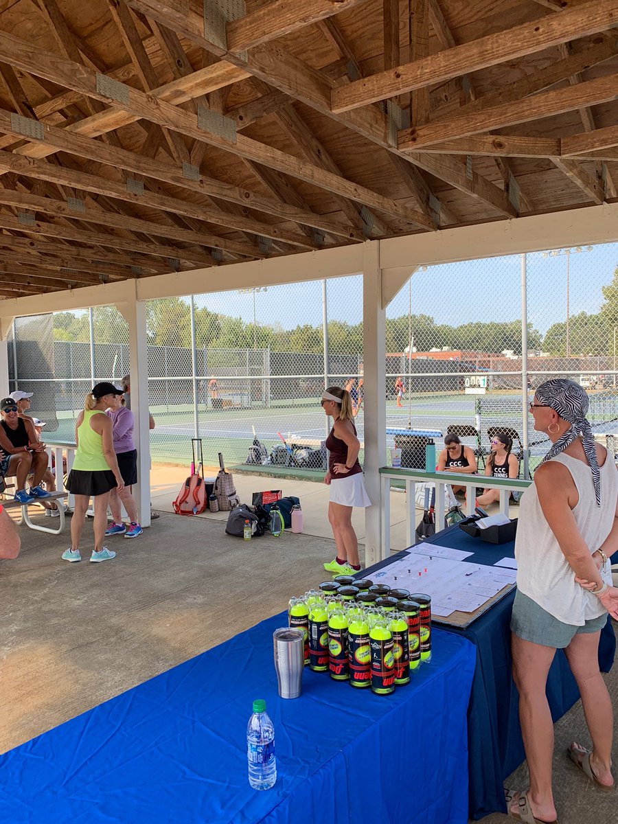 StarkvilleParks's tweet photo. It’s warm but lots of great tennis being played! Be sure to check in to the Facebook event if you’re here with us! #TriLevel https://t.co/SzJ2h1Hm0u