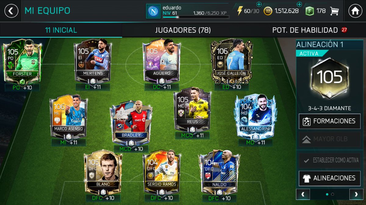Conde18C's tweet photo. Tu dijistes que se podia el fifa mobile y dejo un screen de mi plantilla que fue la del fifa 18 tambien jugue la 17, 19 y ahora la 20
Me gustaria mucho ganar @EACacho #eacacho https://t.co/5sLoFJkBK2