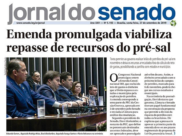 Leia aqui as notícias do Jornal do <a href="/SenadoFederal/">Senado Federal</a> desta sexta-feira (27): bit.ly/2nd6O2J