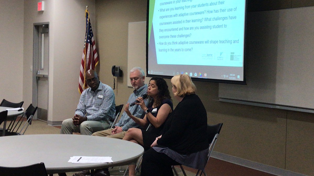 Faculty sharing how they use adaptive courseware to improve student success at Houston community college