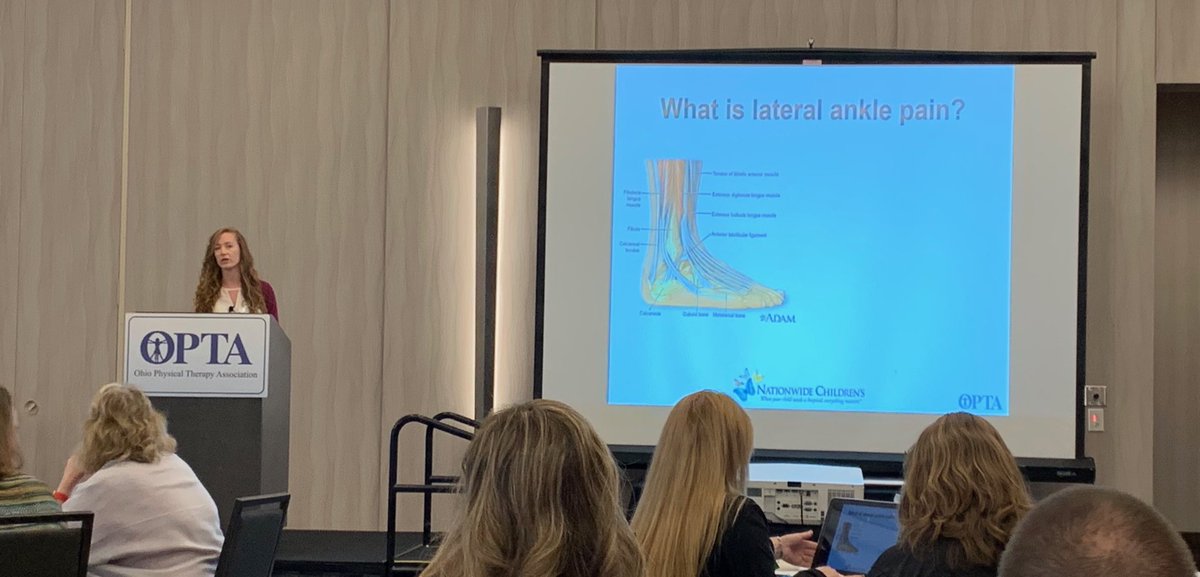 scott_ohpt's tweet image. Dr Meghan Cass giving a retrospective review in management of pediatric lateral ankle pain. ⁦@Ohio_PT⁩ #OPTimize2019
