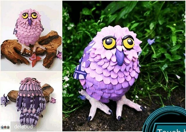 IrishPCGuild's tweet photo. Reposted from @delabud (@get_regrann) -  I followed an online class on Curious Mondo yesterday and ended up creating this pink and purple owl. I think it flew in from Narnia. 🦉🦉🦉@curiousmondo
#polymer #polymerclay #polymerclaycreations @irishpolymerc… https://t.co/CUV9jRVZ8g https://t.co/uqKe8UjVs6