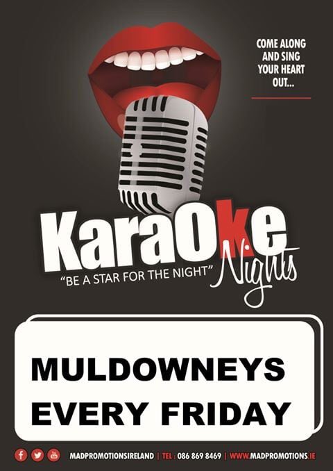 MuldowneysPub's tweet photo. We have #Karaoke every Friday night at #Muldowneys - sing your heart out! 
#muldowneysrathcoole #rathcoole #dublinbynight https://t.co/AOjQyZskKy