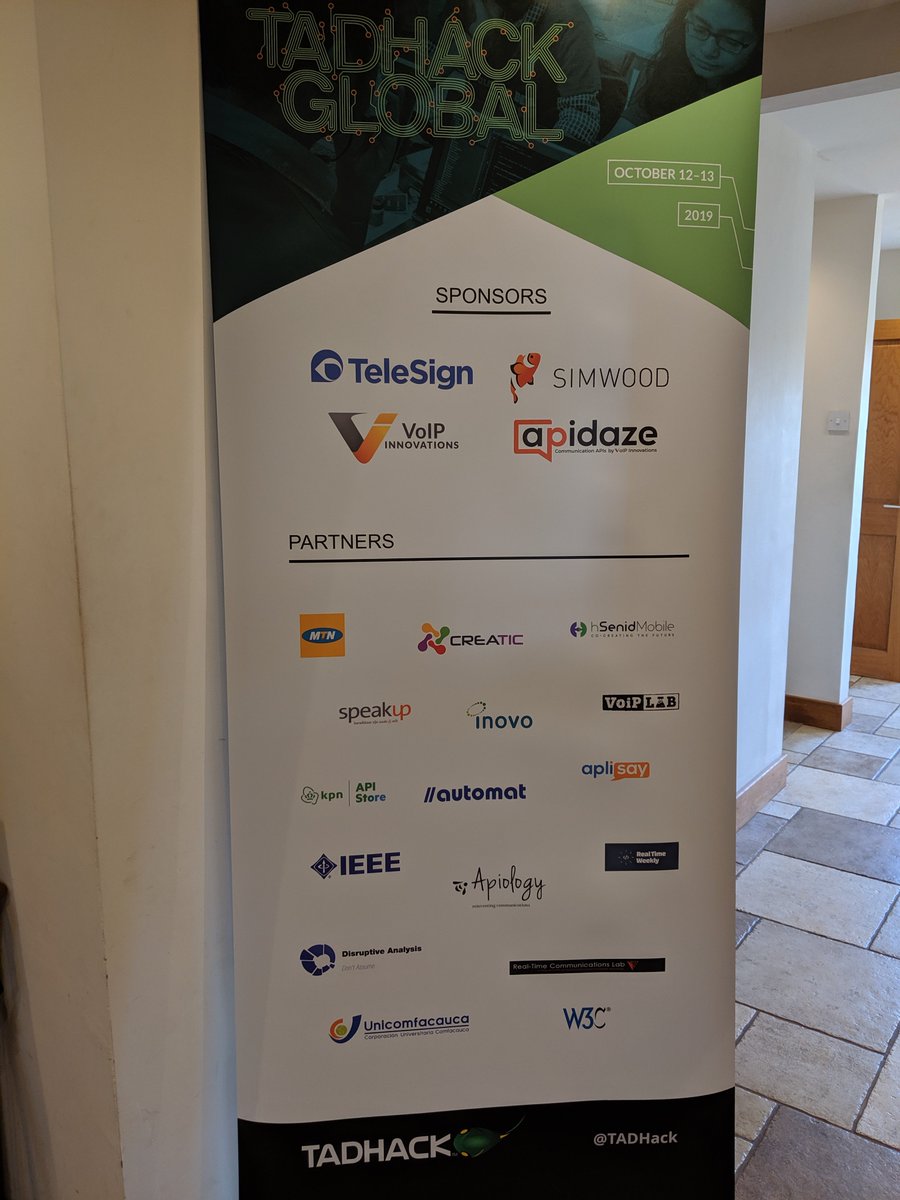 aplisay (@aplisay) on Twitter photo Just two more weeks to go until TADHack Global. If you are in London join us at
<a href="/IDEALondon/">IDEALondon</a> <a href="/UCLEngineering/">UCL Engineering</a> on 12/13th Oct. Still time to sign up here:
tadhack.com/2019/global/ta…
<a href="/TADHack/">TADHack</a> Just two more weeks to go until TADHack Global. If you are in London join us at
<a href="/IDEALondon/">IDEALondon</a> <a href="/UCLEngineering/">UCL Engineering</a> on 12/13th Oct. Still time to sign up here:
tadhack.com/2019/global/ta…
<a href="/TADHack/">TADHack</a>