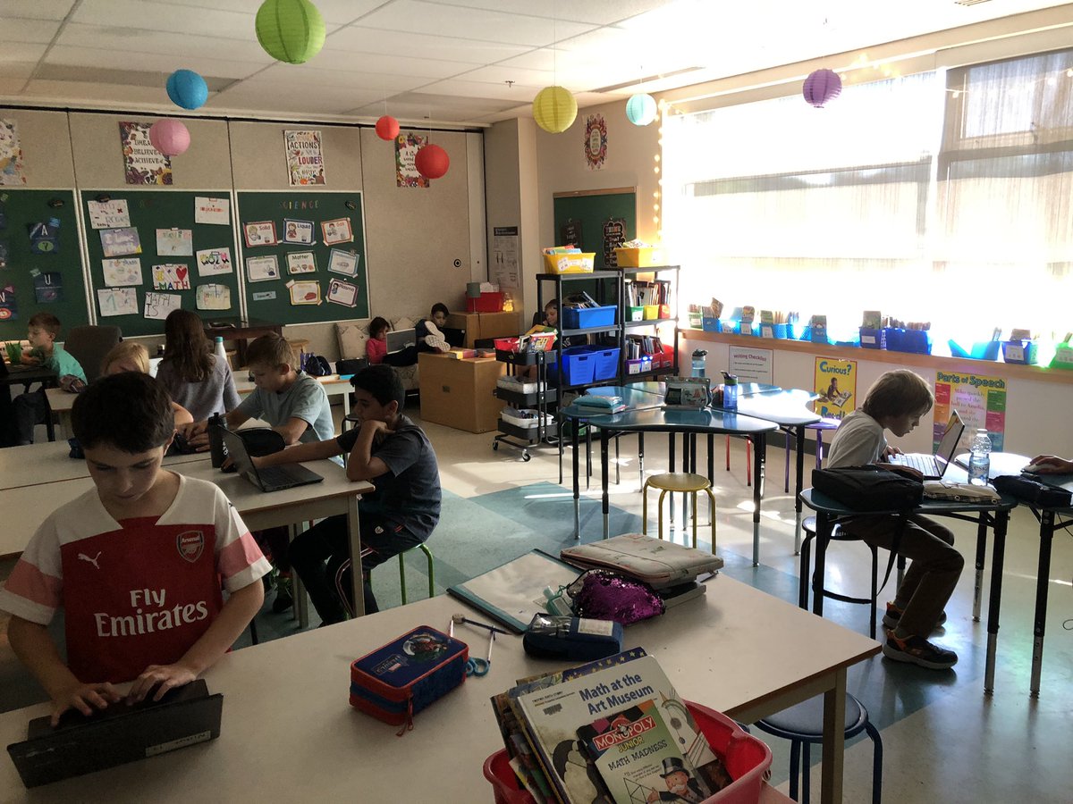 slackt's tweet photo. Just checked out @joanne_nisbet and her #mathstorytelling lesson. Can’t wait to see the finished product. Ss are into it! #ocsbMath  #JERPride https://t.co/uBVqPQQXJz