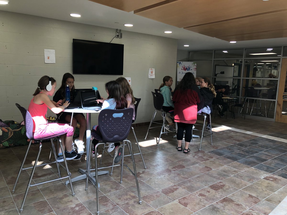 slackt's tweet photo. Just checked out @joanne_nisbet and her #mathstorytelling lesson. Can’t wait to see the finished product. Ss are into it! #ocsbMath  #JERPride https://t.co/uBVqPQQXJz