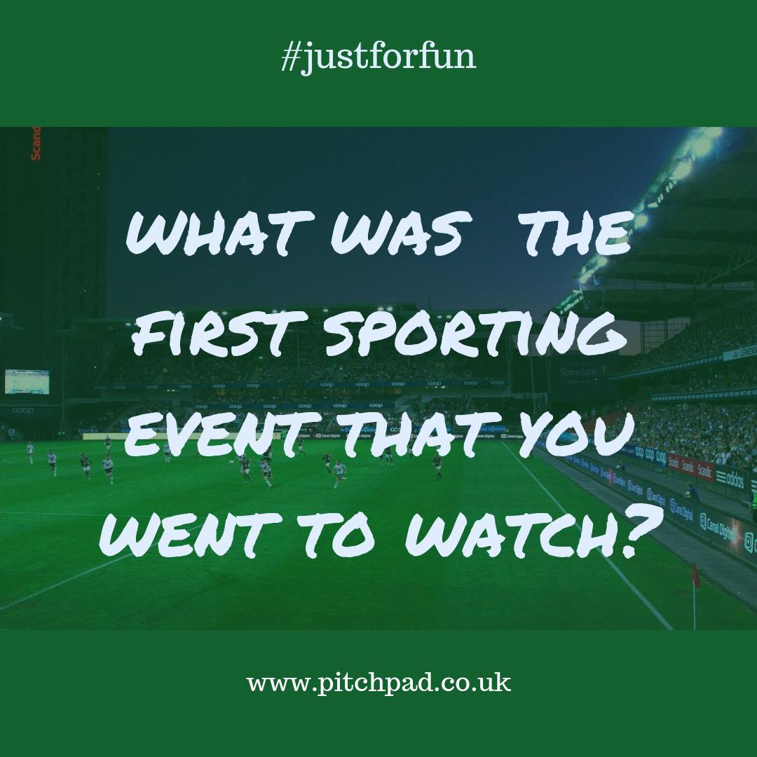 PitchPadUK's tweet photo. It's almost the weekend so time for a bit of #justforfun on this rather wet Friday....... what was the first sporting event that you went to watch? ⚽🏏🏀🏈🎾🏑 #youthcoaching #youthsports #pitchpad #sportfirstaid https://t.co/YkfDHeunXb