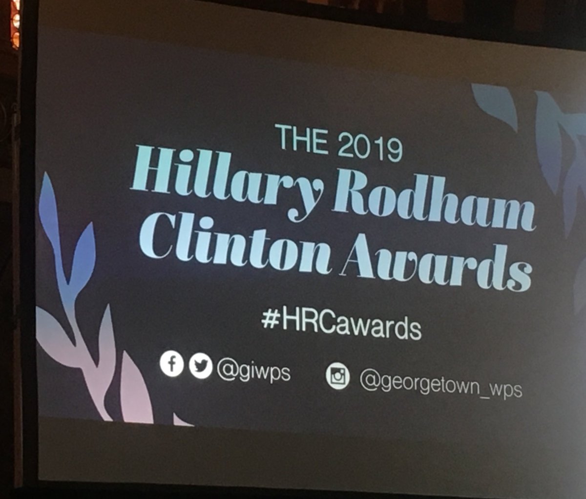 @giwps @georgetown_wps #hrcawards - glad to join so many friends and colleagues to celebrate women’s contributions to peace and security @TheSmashIndex #thefutureisfemale