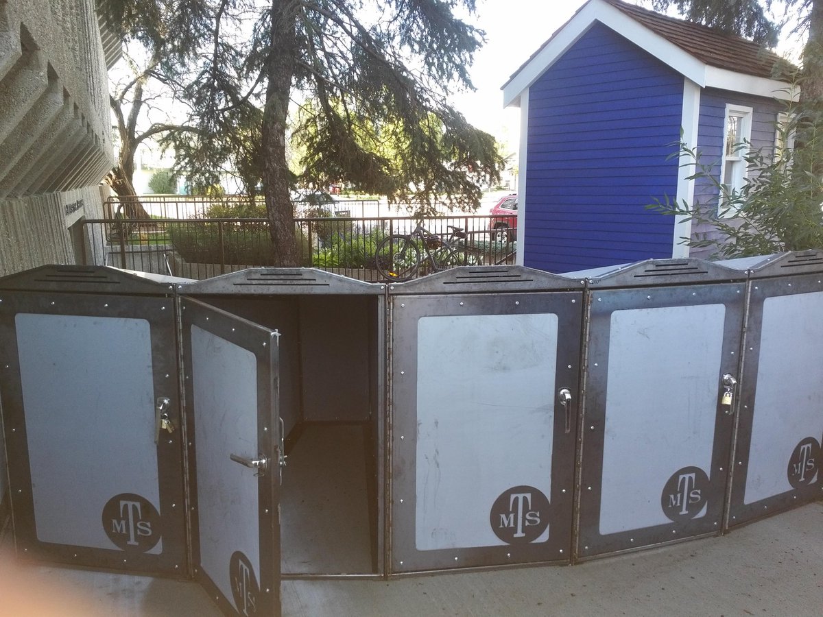 mtsroly's tweet photo. Happy Climate Action Day 2019!  The new MTS bicycle garages are now open! https://t.co/9nu0LuZTbD