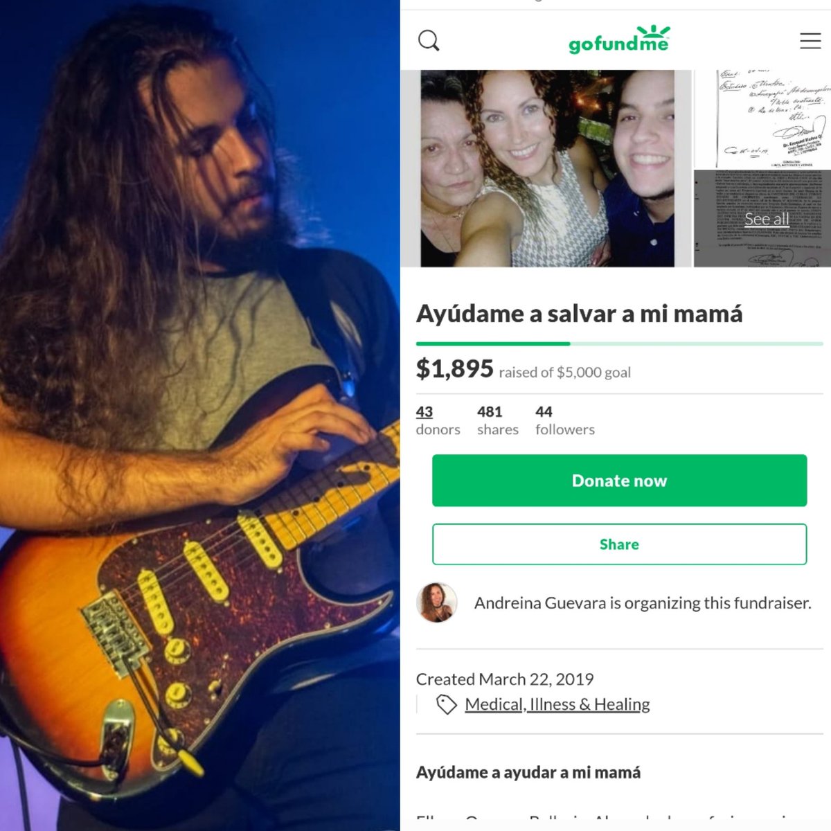 pedrobearmusic's tweet image. Mi mamá necesita un costoso tratamiento para el cancer y no podemos pagarlo, cualquiera que done puede recibir un paquete de clases de música gratis. Necesito su ayuda ¿Pueden ayudarme con un RT? gofundme.com/f/2epr3m-ayuda…
