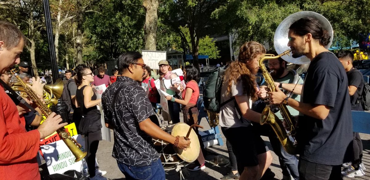 IAMCouncil's tweet image. People protesting against the fascist Indian government outside United Nations office in New York City
#AdiosModi #ModiInUSA #ModiUNGASpeech