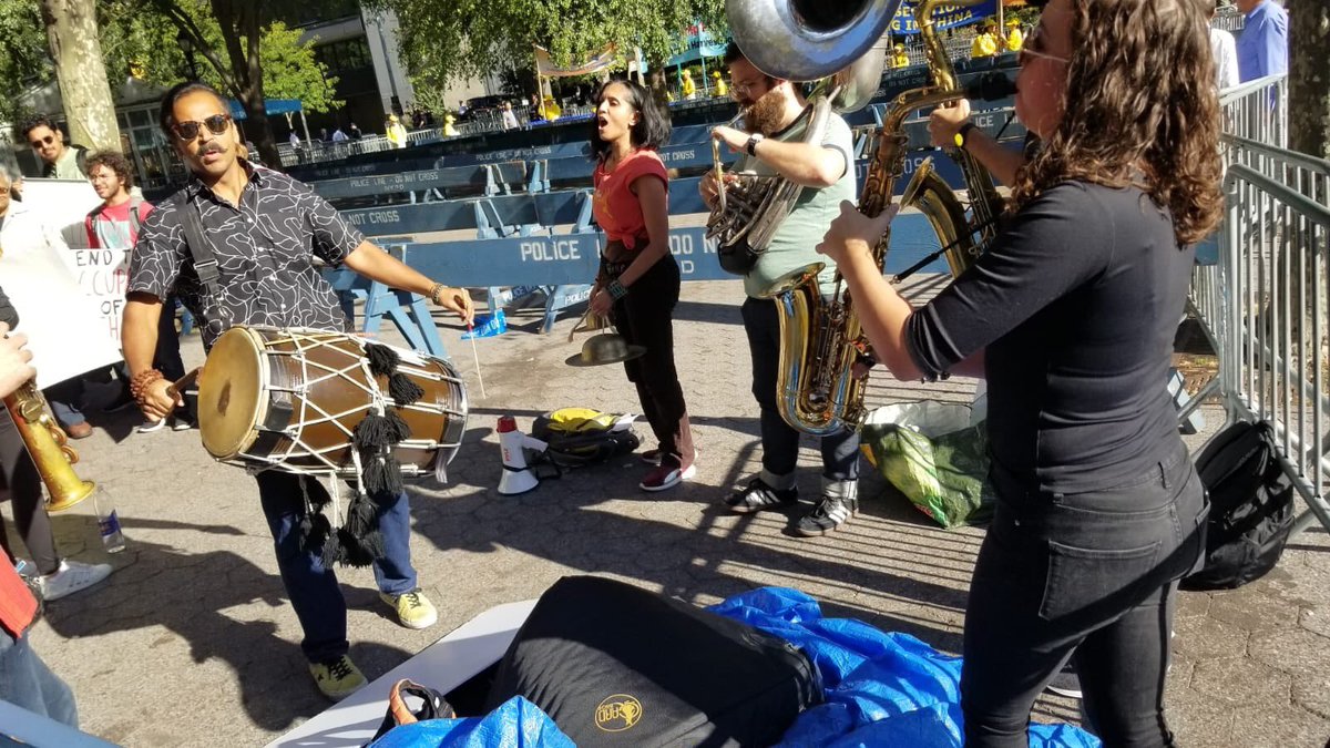 IAMCouncil's tweet image. People protesting against the fascist Indian government outside United Nations office in New York City
#AdiosModi #ModiInUSA #ModiUNGASpeech