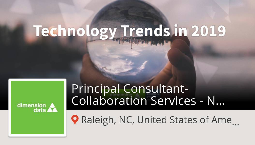 pvdal's tweet photo. Apply now to work for #DimensionData as Principal  #Consultant Collaboration #Services - NY, NJ, VA, MA, CT! (#RaleighNCUnitedStatesofAmerica) #job https://t.co/ayHgVspN1E https://t.co/lAZW6O1BOz