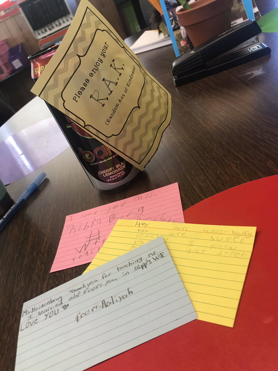 Starting my Friday off with a bang!! Thanks to Mrs. Hancock spreading random acts of kindness.  These notes made my day! Plus that’s a great flavor whooohooo