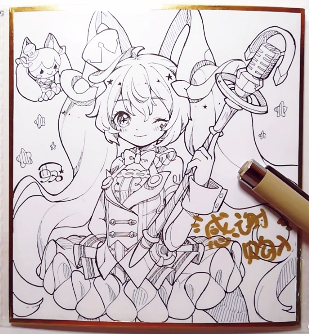 初音ミク 「色紙マジミラちゃん&らくがき 」|西名✨低浮上のイラスト