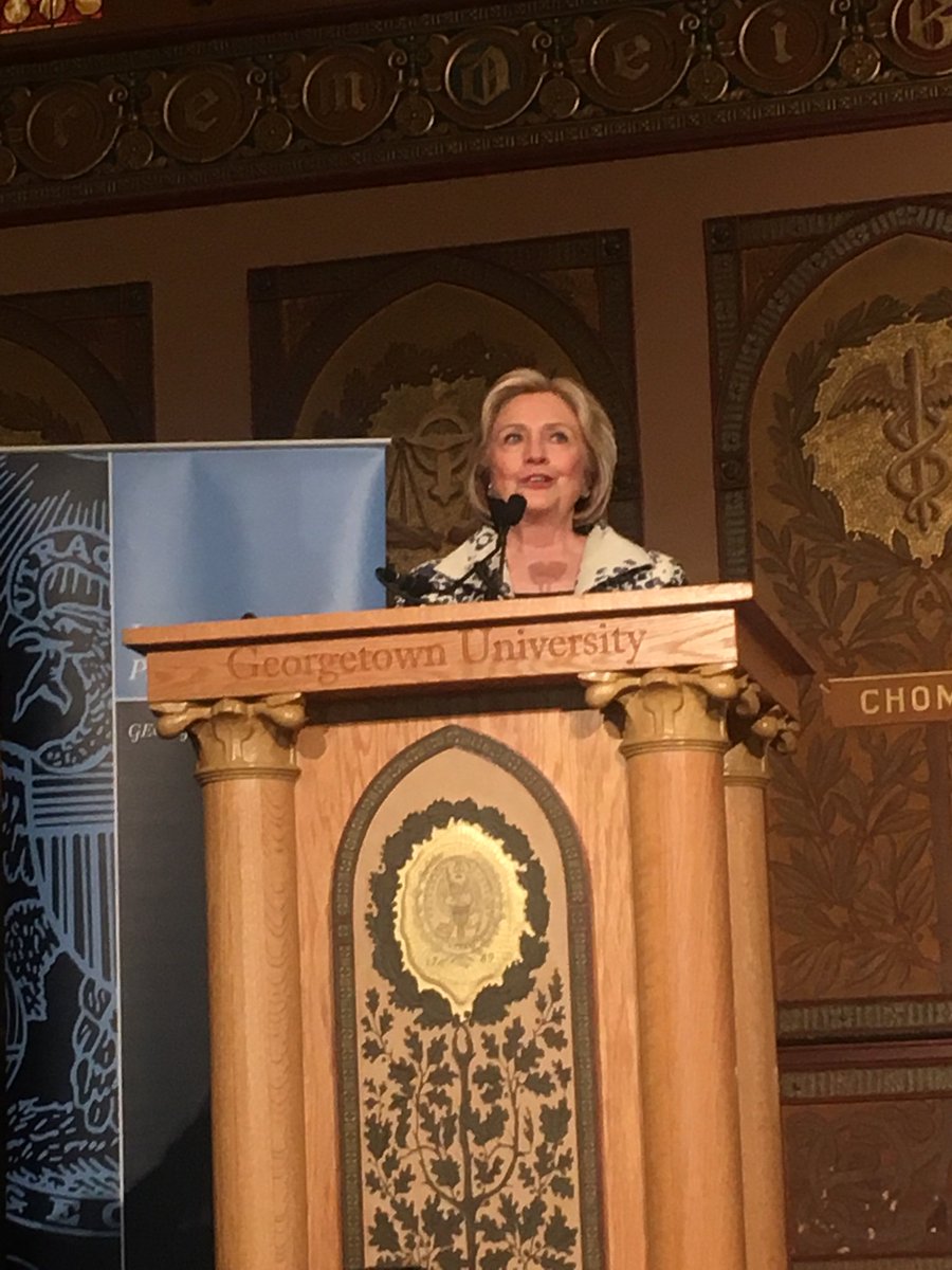 @HillaryClinton -“we should be doubling down on human rights around the world” @giwps @georgetown_wps #hrcawards