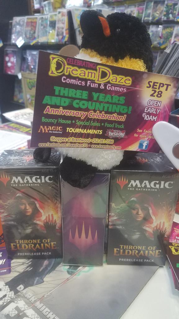 dreamdaze_cfg's tweet photo. DeeDee says "Dont forget MTG Prerelease tonight at 7 &amp; Awesome party tomorrow!" https://t.co/IsuJaBORgF