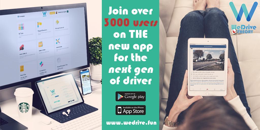 WeDriveUK's tweet image. Try the latest WeDrive Theory App - our comprehensive &apos;smart&apos; algorithm-driven cloud-enabled driving theory test solution
FREE in your app store NOW!
wedrive.fun/download.html
Any device, any platform, anywhere
#drivingtheoryapp #drivingtheorytest #learnerdrivers #drivinginstructor
